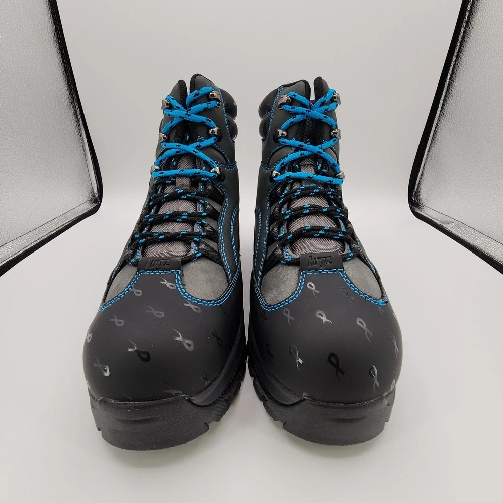 Lugz x Psychworld Ridgeline Chukka Boots Mens 10 Black & Blue Lace Up NEW in Box